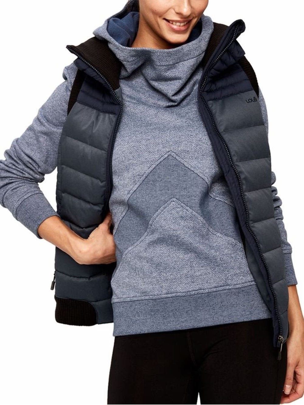 Lole Brooklyn Vest Size XS Blue Down Filled